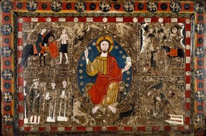 Frontal de Altar con Cristo en Majestad y la Vida de San Martín